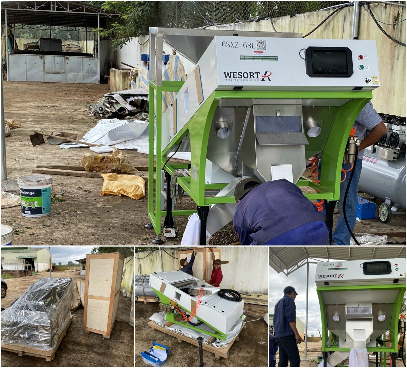 Một số hình ảnh máy tách màu tại HTx nông nghiệp
